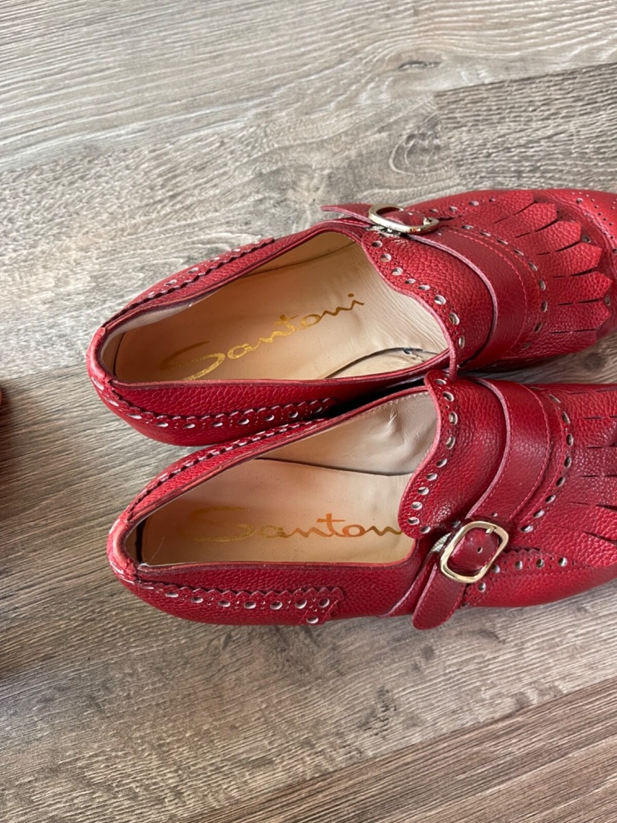 santoni reflection-effect leather penny loafers made in italy | eBay