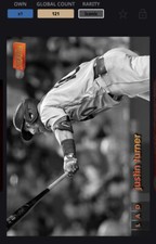 Topps MLB Bunt Digital Card Stadium Club Orange Foil Base Justin Turner Iconic