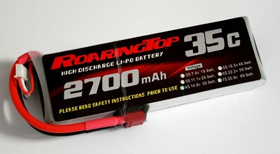 RoaringTop LiPo Battery 35C 2700mAh 4S 14.8V with Deans Plug
