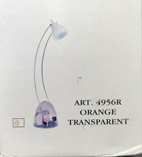 Lampada da Tavolo Alogena 12V Design Moderno - Trasparente Arancione - Art. 4956