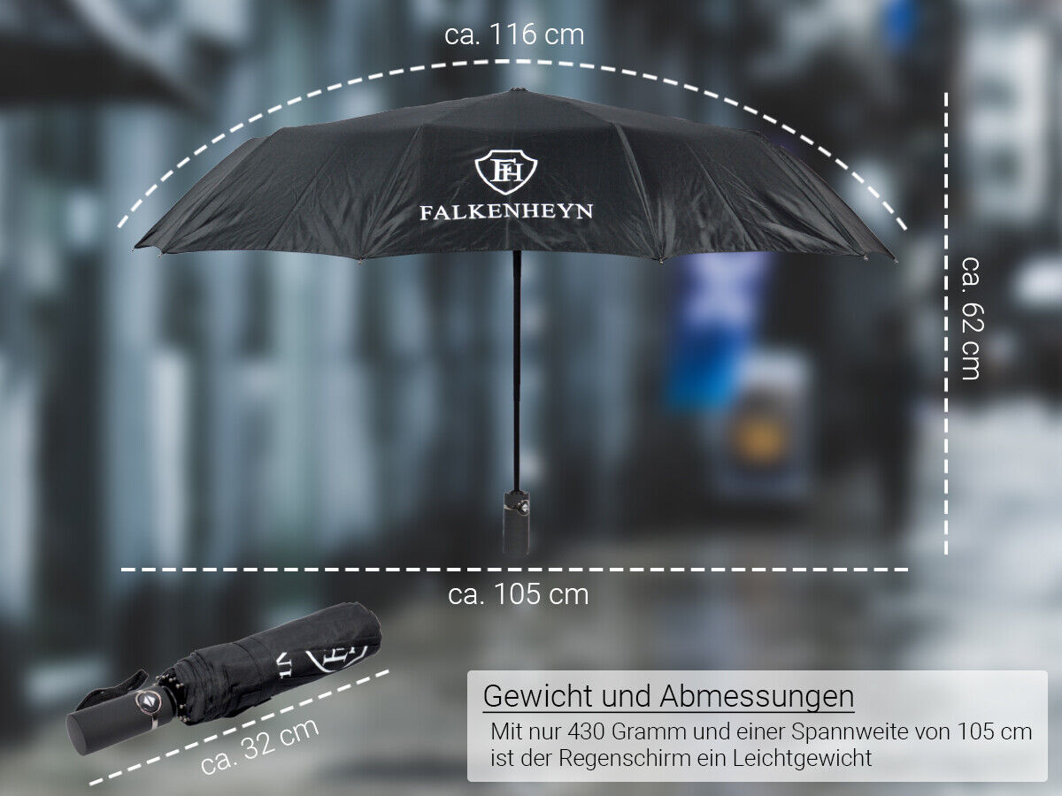  Regenschirm Automatik Schirm Sturmfest Stabil Taschenschirm Brella (REG-01)