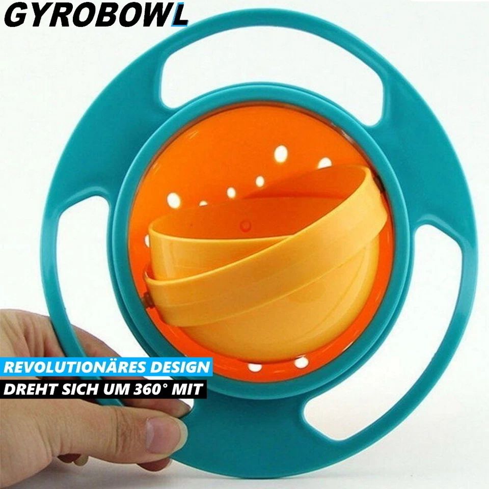 GYROBOWL Baby Schüssel Kinder Teller Schale Snackschüssel auslaufsicher - Bild 3 von 4