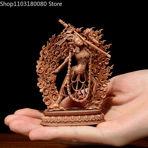 Exquisite Red Copper Carving Vajrayogini Buddha Statue Tibet Buddhism Statue - Picture 4 of 10