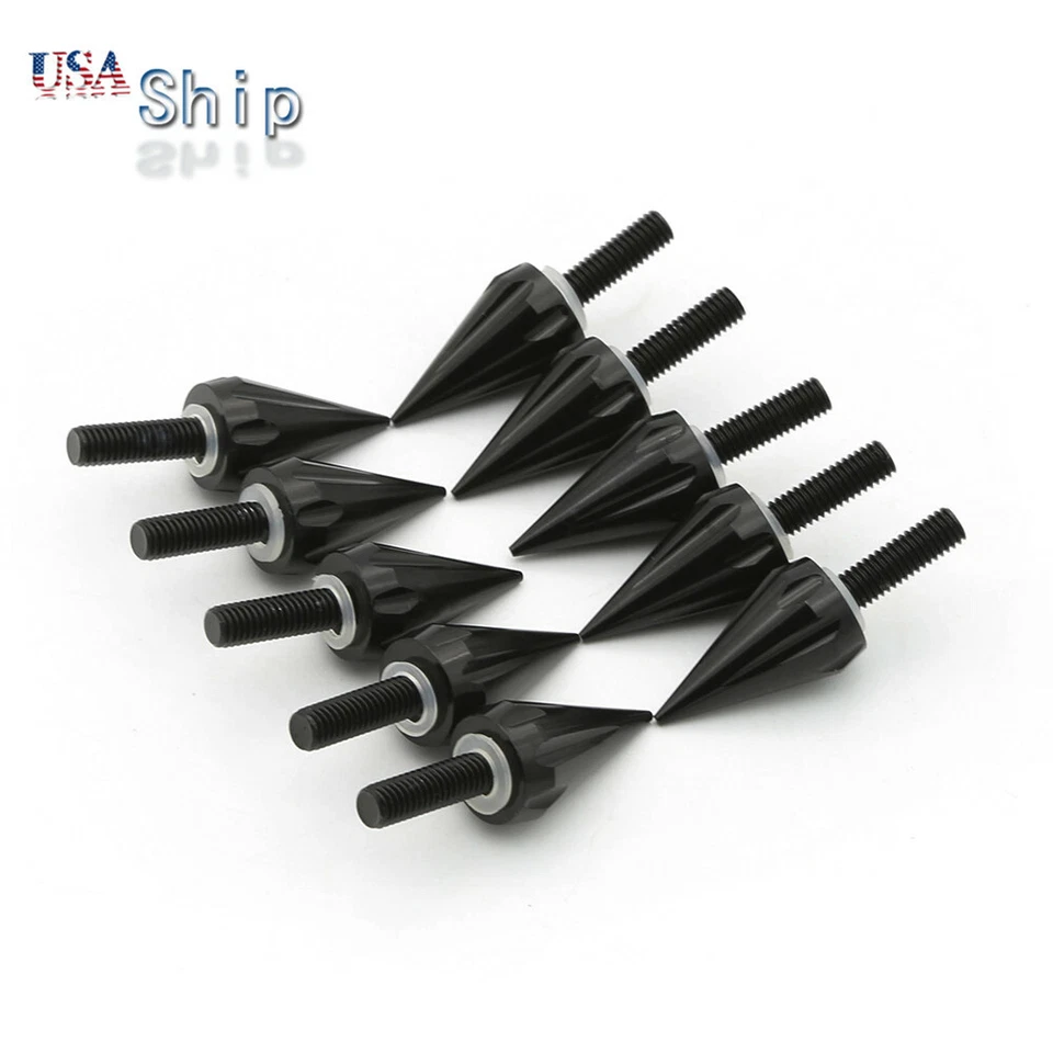 Kit de pernos de tornillo para parabrisas de carenado negro de 5 mm montaje en parabrisas Wellnutx10 Foto 2 de 4