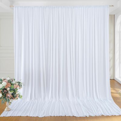 10×12 Ft Wrinkle Free Beige Backdrop Curtain For Weddings Parties, 2 Panels 5×12ft - View #9