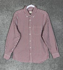 Old Navy Red Plaid Long Sleeve Button Down Shirt Mens Size Large Pocket Cotton