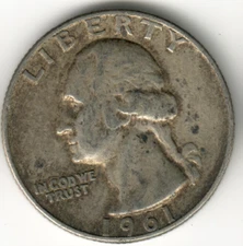 USA - 1961D - Washington ¼ $ - Silver Eagle - #16262RG