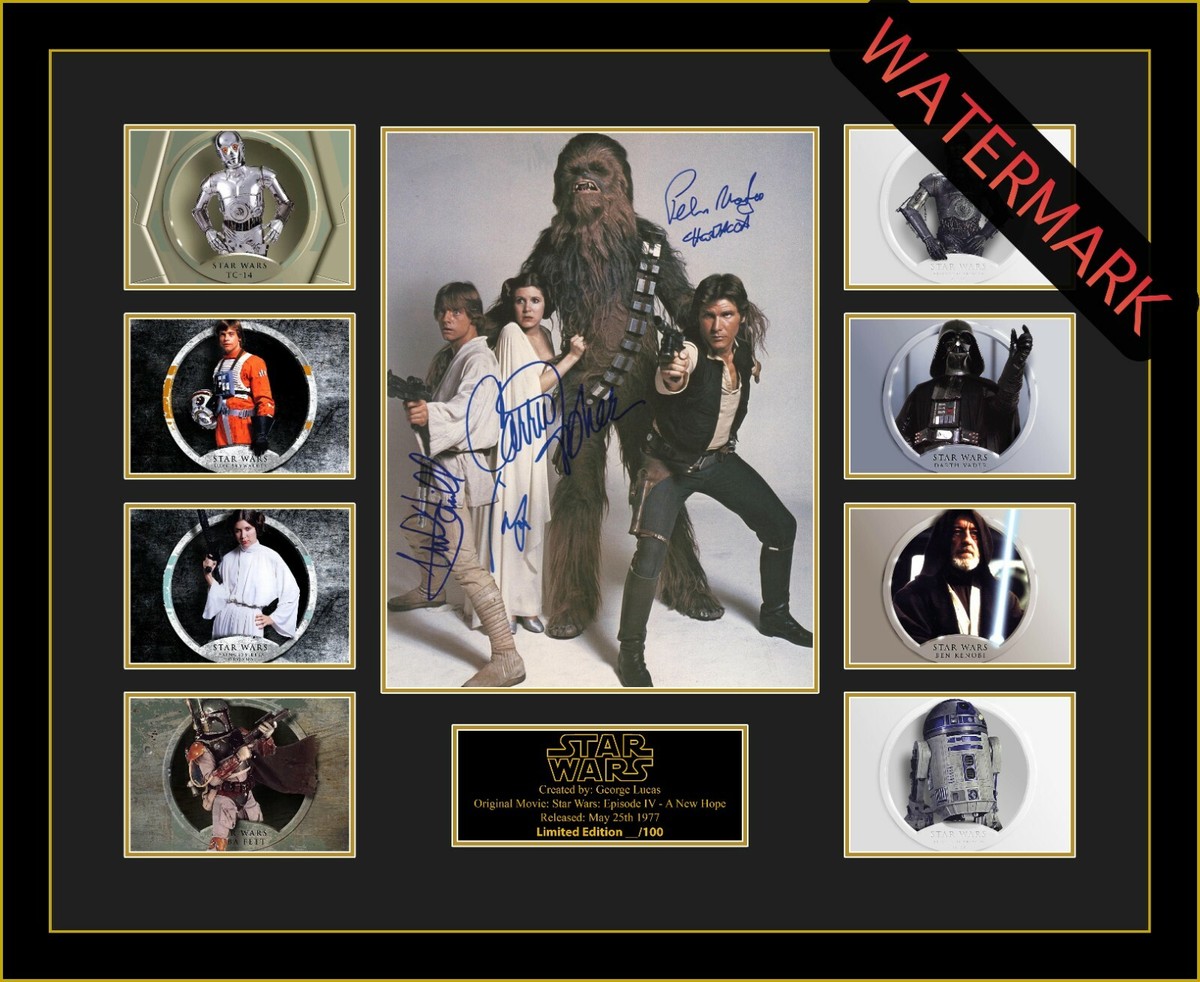 STARS WARS IV LIMITED EDITION OF 100 ONLY RARE CAST SIGNED FRAMED