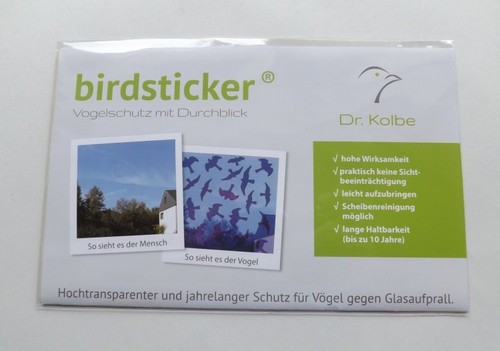 Vogelschutz-Aufkleber Bussard, Weiß, 5 Stück, Je 30x14 Cm – Für Fenster Und Glasflächen
