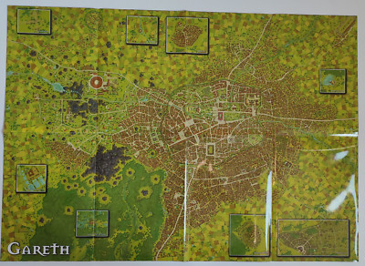 DSA - 2 Stadtkarten Gareth mit Regionalkarte zentrahles Mittelreich NEU