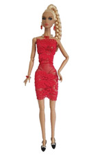 SaLe - HM Clothes fits 12" Poppy Parker Red DRESS & JEWELRY Fashion NO DOLL d4e