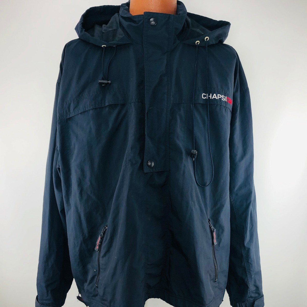 Chaps Ralph Lauren Rain Slicker XL Vintage 90s Waterproof Pullover 