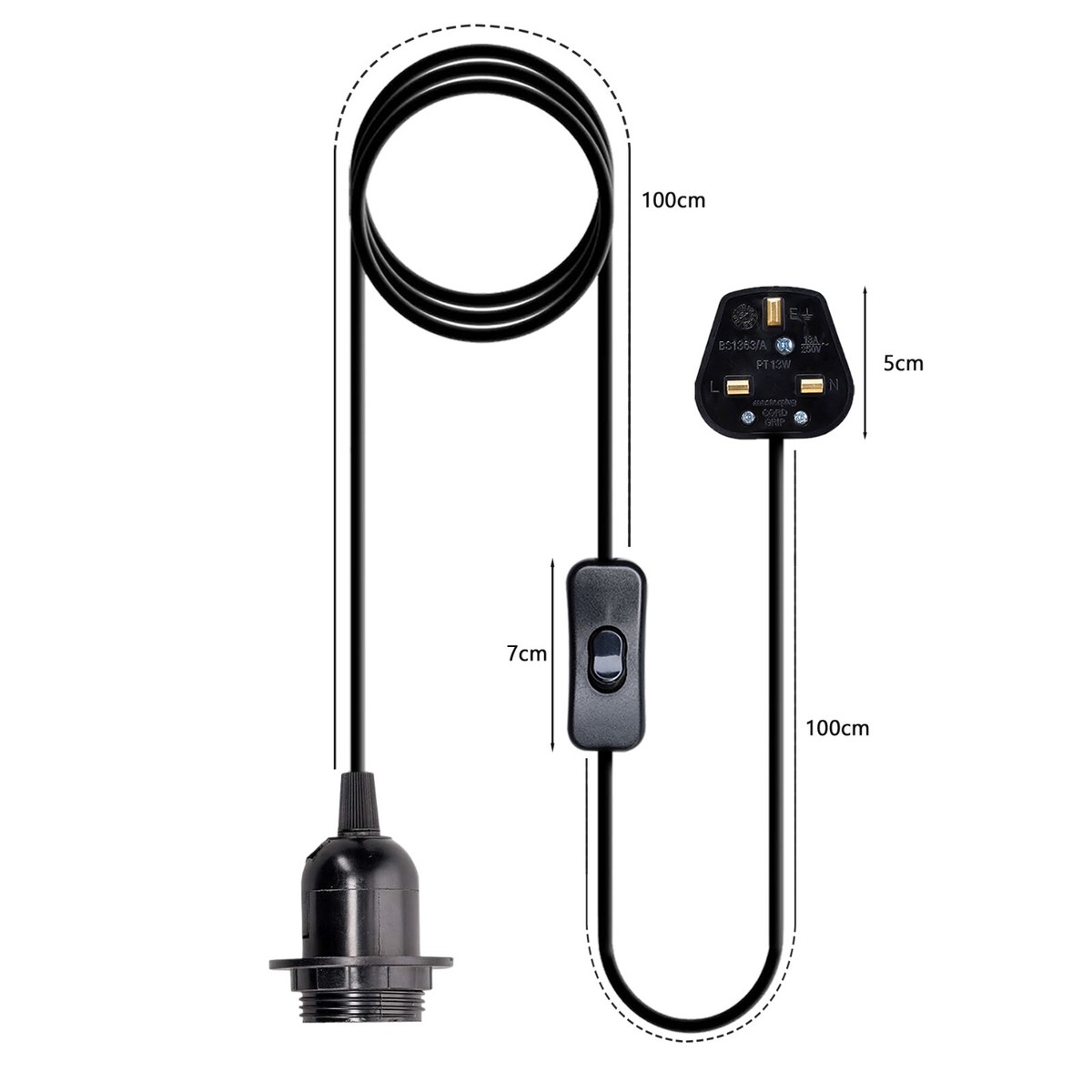 Plug-in Kit Cavo Luce A Sospensione Cavo Di Prolunga E26/E27 ... - Alibaba - Foto 8
