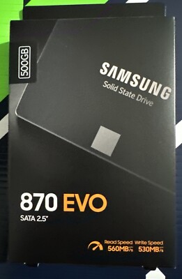Samsung 870 EVO Series 500GB SATA 2.5'' Internal SSD MZ-77E500B/AM New Sealed
