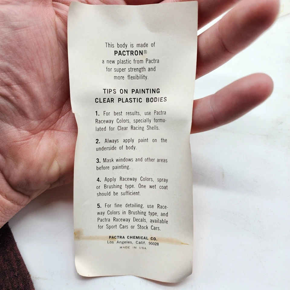 Carrocería de coche Pactra Jupiter (clara) escala 1/24 ranura nueva de stock sin pintar con calcomanías Foto 3 de 4