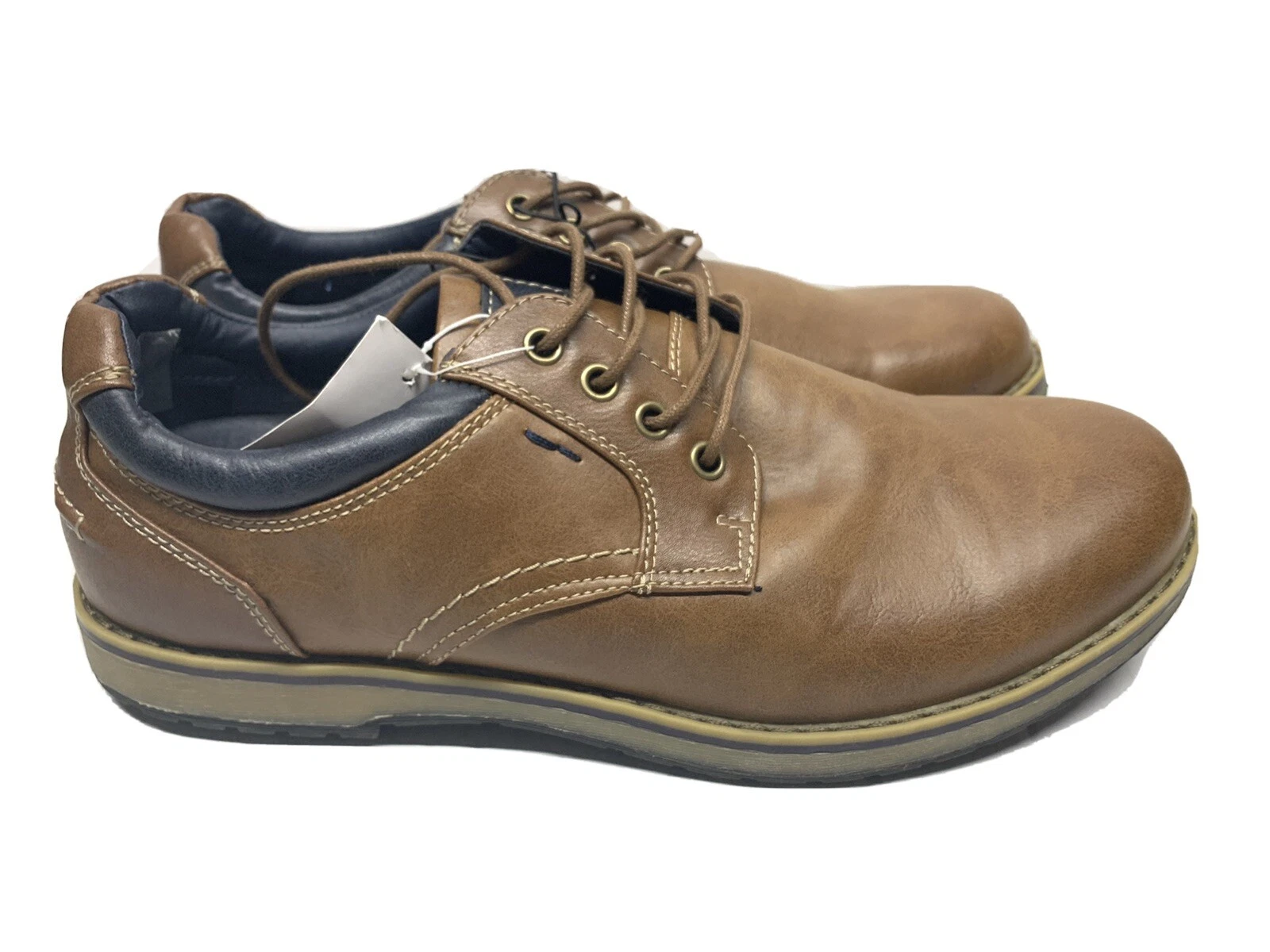 NIB Men's IZOD CAL Memory Foam Brown Casual Lace Up Oxford Shoes - 11.5M