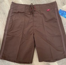 Zoggs Mens Akuna Swimming Shorts Size Small Swim Trunks Surfer Brown RRP 22