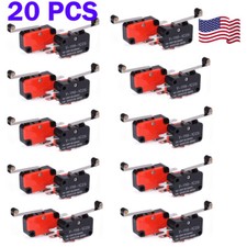 20X V-156-1C25 Micro Limit Switch with Long Hinge Roller Momentary SPDT Snap