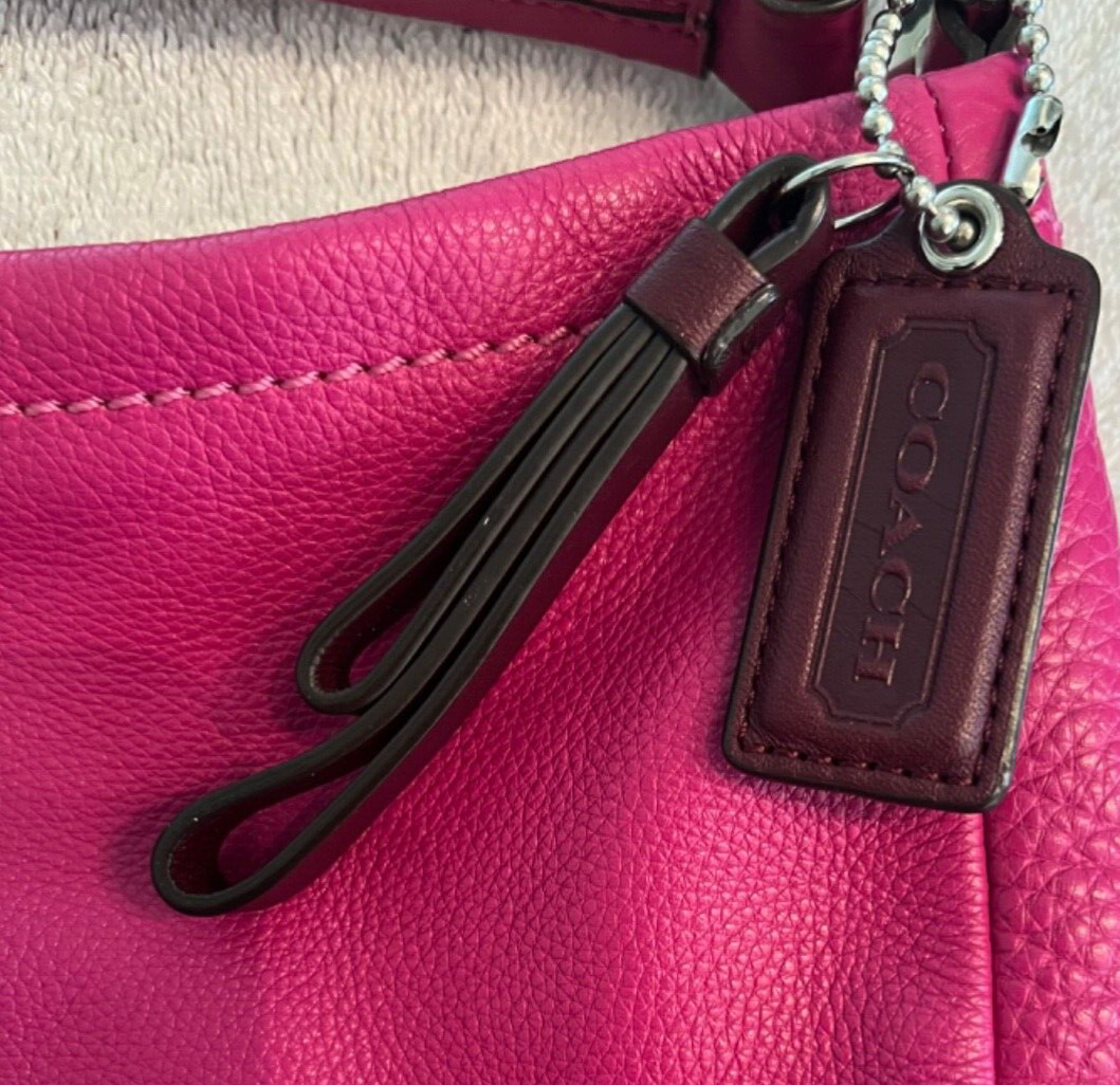 COACH F23293 SOFT PINK PEBBLED LEATHER LARGE HOBO SHOULDER HANDBAG