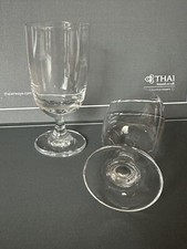 2 Thai Airways Wine or Juice Glass Used In Flight And In TG Lounge