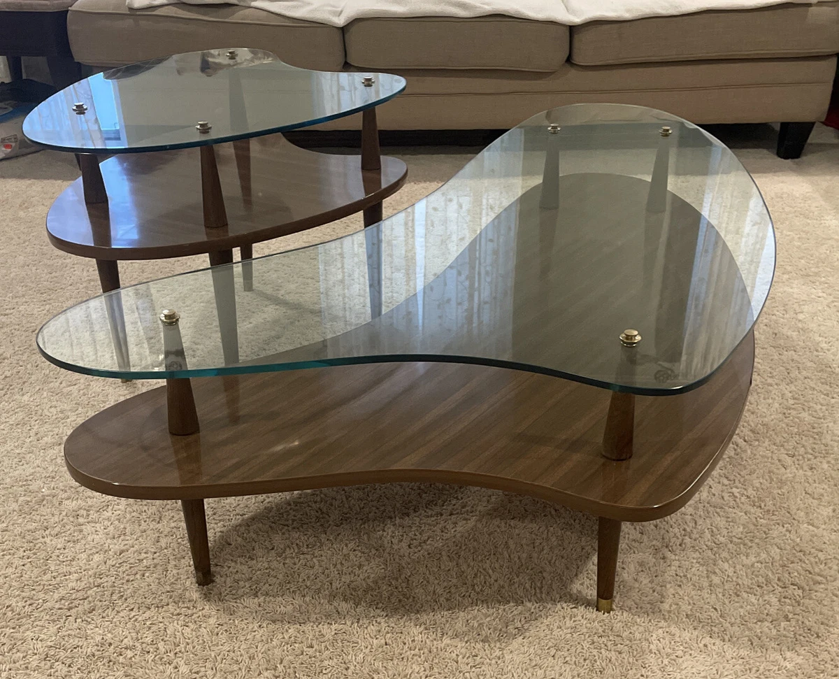 Mcm glass top coffee table online