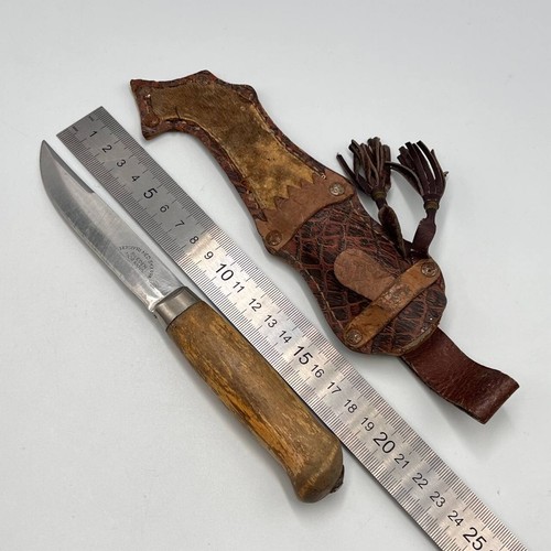 Rostfri Med Skarpa Morakniv Puukko Jagdmesser feststehende Klinge gemarkt Schweden - Bild 4 von 8