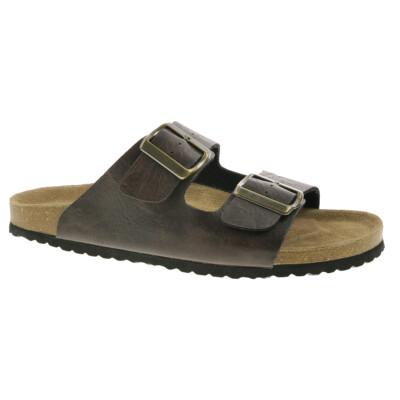 Supersoft 174 080 Herren Pantolette Sandale Lederfussbett Dunkelbraun Gr.41-47