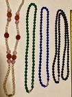 4x Vintage Jewelry Lot Glass/Crystal Necklaces 12, 15, 20” — photo 2
