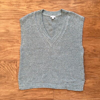 Sweater Vest Size SP Petite Blue Spruce Sleeveless V-Neck Layering 