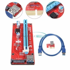 Extender Riser Adapter USB 3.0 PCI-E Express 1x To 16x Card Power Cable Red