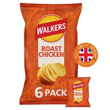 Walkers Roast Chicken Multipack Crisps 6x25g x 4