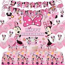 Birthday Party Supplies,Minnie Theme Style Party Decorations Include Happy Birth