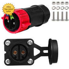 Trolling Motor Plug Receptacle Set Marine Boat Power Waterproof Connector