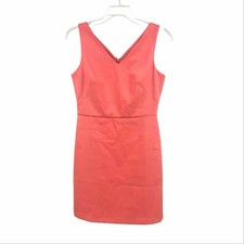 NWT Ann Taylor Loft Coral Pink Sleeveless Sheath Dress 4