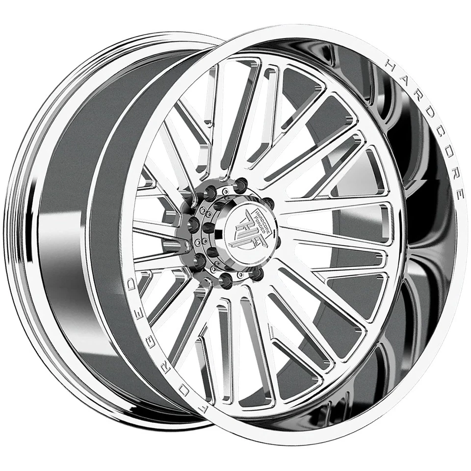 (Set of 4) Hardcore Forged Assasin 26x14 6x5.5" -76mm Polished Wheels Rims Foto 2 de 4