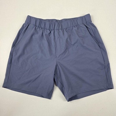 Rhoback Shorts Mens Large Blue Athletic Golf Stretch Elastic Waist Gym Running
