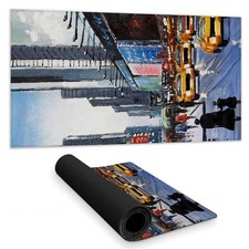 Begin Home Decor C1DM1531U14O67 16 x 32 in. Peak Hour Red Office Desk Mat - S...