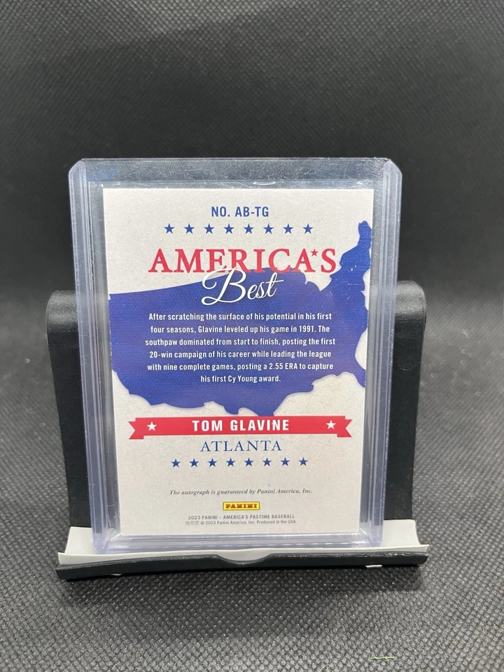 2023 Panini - America's Pastime America's Best Autographs Tom Glavine Gold /25 - Image 2 of 2