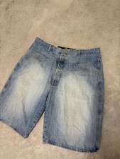 Vintage Marithe Francois Girbaud Shorts baggy Sz 38 blue denim Chino Y2K