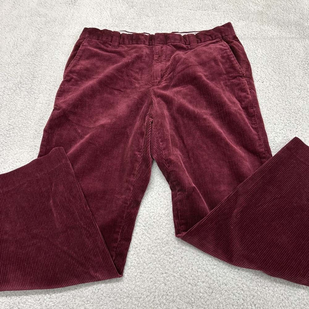 Brooks Brothers Corduroy Pants Clark Fit Mens Chino Size 36X30 in Red