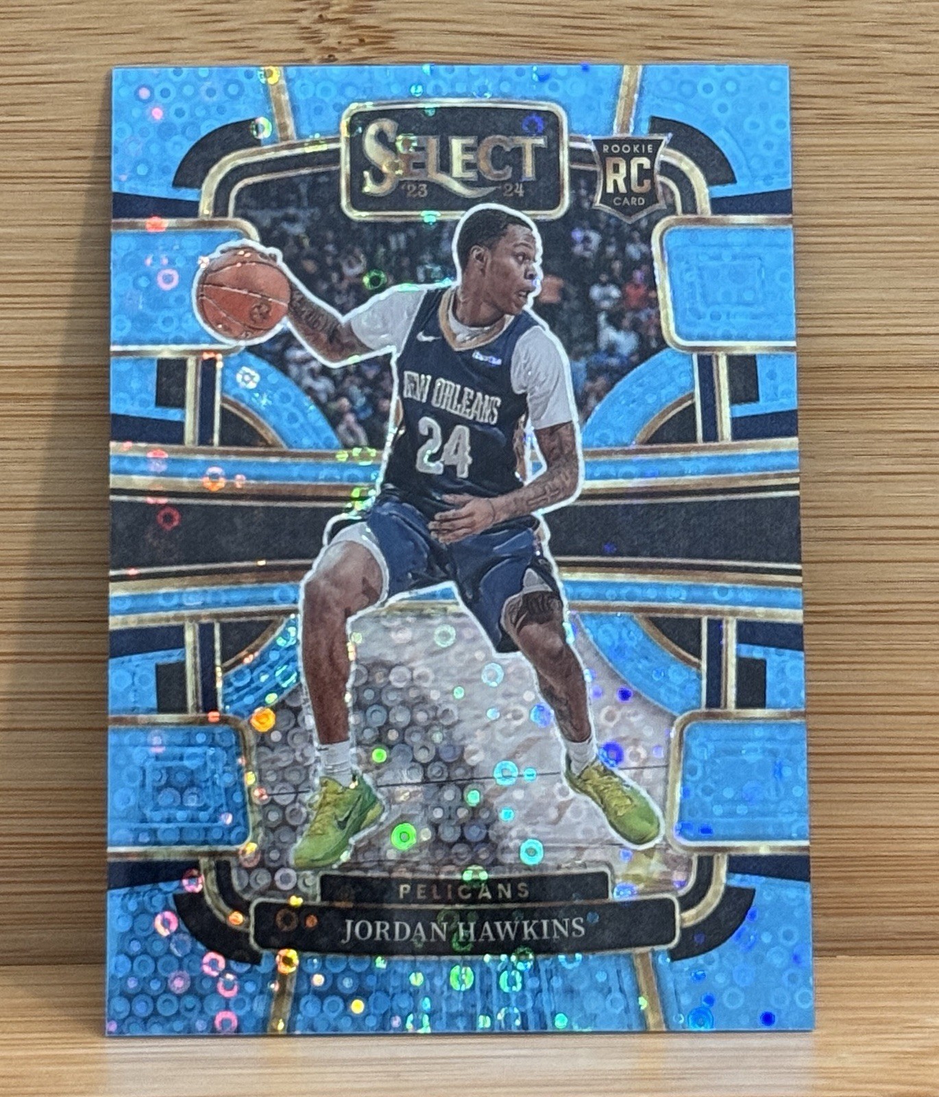 JORDAN HAWKINS 2023-24 SELECT CONCOURSE ROOKIE LIGHT BLUE DISCO RC /99