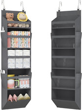1 Pack over the Door Organizer, 5 Section Clear Window Hanging Storage with 4 Si