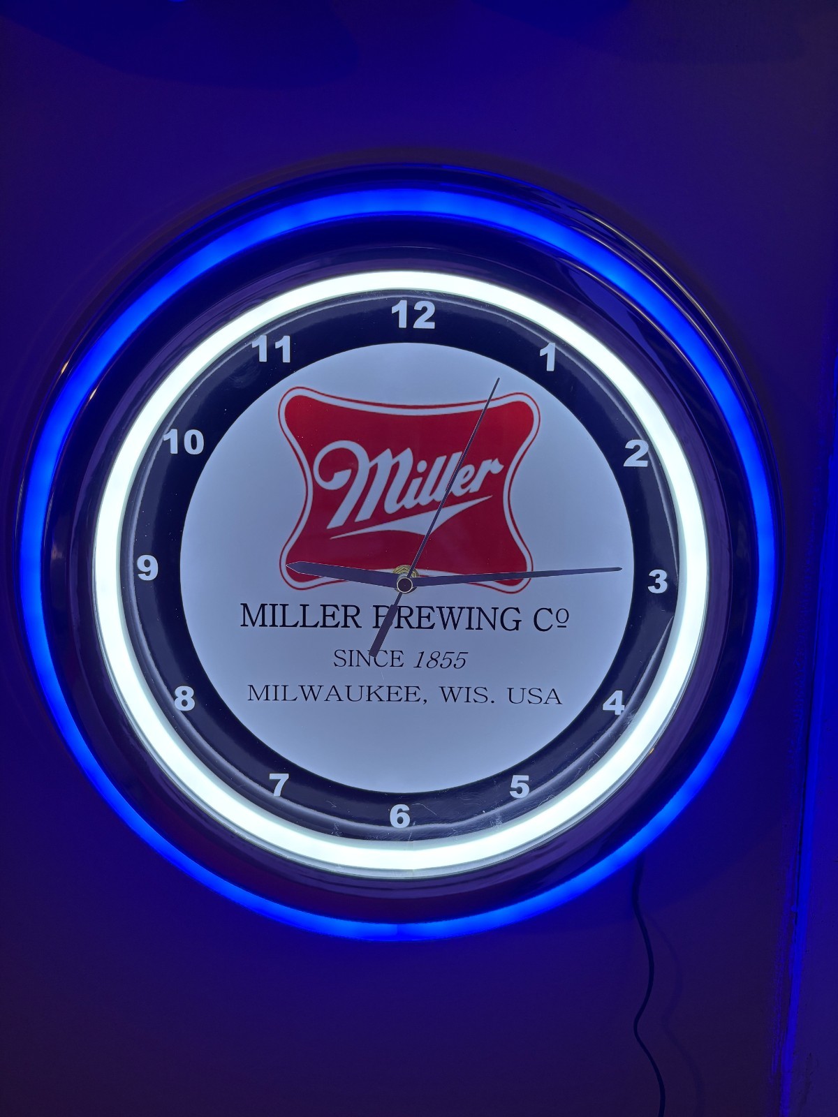 Miller High Life Beer Bar Man Cave Neon Style Retro LED Clock Advertising Sign