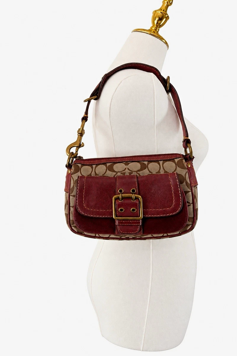 Coach Women's Suede Exterior Red Bags & Handbags for Women for