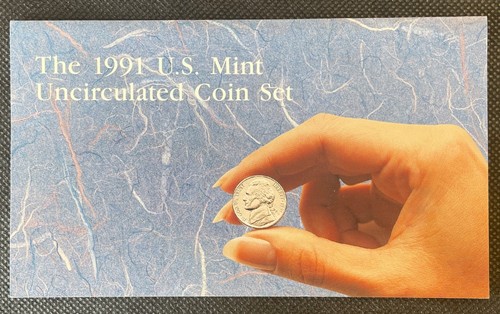 1991 U.S. Mint P & D Uncirculated Mint Set 10 Coins With Original Envelope (N) - Picture 7 of 12