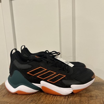 Size 9.5-Men s Miami Hurricanes adidas Impact FLX 2 Training Shoes Black NEW