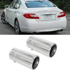 For Infiniti M35 M37 2pcs Exhaust Pipe Tail Muffler Tip Throat Tailpipe