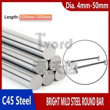 Mild Steel Rod Bar Round Solid Metal Working 4mm to 50mm Dia 100mm to 300mm long