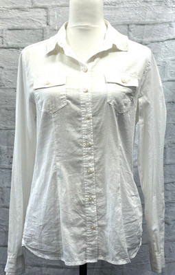 Part Two Blouse Vivelle Cream White Cotton Size 10 Light Academia Corpcore Basic