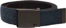 New Nike Golf Heathered Reversible Stretch Web Belt Navy/Black  One Size